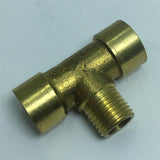 Max 1/4'' 3-Way Tee Brass Thread Water Pipe Connector Adapter Fittings Parts B