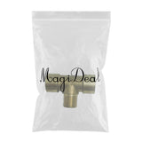 Max 1/4'' 3-Way Tee Brass Thread Water Pipe Connector Adapter Fittings Parts B