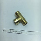 Max 1/4'' 3-Way Tee Brass Thread Water Pipe Connector Adapter Fittings Parts C