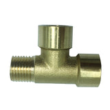 Max 1/4'' 3-Way Tee Brass Thread Water Pipe Connector Adapter Fittings Parts C