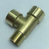 Max 1/4'' 3-Way Tee Brass Thread Water Pipe Connector Adapter Fittings Parts C