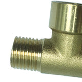 Max 1/4'' 3-Way Tee Brass Thread Water Pipe Connector Adapter Fittings Parts C