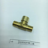 Max 1/4'' 3-Way Tee Brass Thread Water Pipe Connector Adapter Fittings Parts D