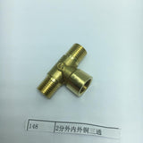 Max 1/4'' 3-Way Tee Brass Thread Water Pipe Connector Adapter Fittings Parts D