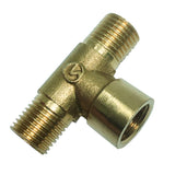 Max 1/4'' 3-Way Tee Brass Thread Water Pipe Connector Adapter Fittings Parts D