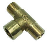 Max 1/4'' 3-Way Tee Brass Thread Water Pipe Connector Adapter Fittings Parts D