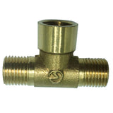 Max 1/4'' 3-Way Tee Brass Thread Water Pipe Connector Adapter Fittings Parts D