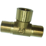 Max 1/4'' 3-Way Tee Brass Thread Water Pipe Connector Adapter Fittings Parts D