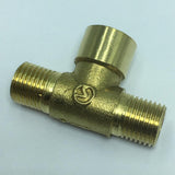 Max 1/4'' 3-Way Tee Brass Thread Water Pipe Connector Adapter Fittings Parts D