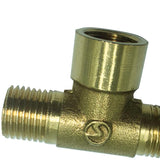 Max 1/4'' 3-Way Tee Brass Thread Water Pipe Connector Adapter Fittings Parts D