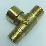 Max 1/4'' 3-Way Tee Brass Thread Water Pipe Connector Adapter Fittings Parts D