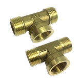 Max 1 Pc 3-Way Male Female Male Brass Thread Connector Adaptor Fitting Standard