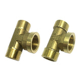 Max 1 Pc 3-Way Male Female Male Brass Thread Connector Adaptor Fitting Standard