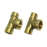 Max 1 Pc 3-Way Male Female Male Brass Thread Connector Adaptor Fitting Standard
