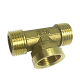 Max 1 Pc 3-Way Male Female Male Brass Thread Connector Adaptor Fitting Standard