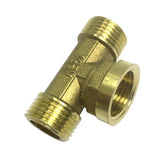 Max 1 Pc 3-Way Male Female Male Brass Thread Connector Adaptor Fitting Standard