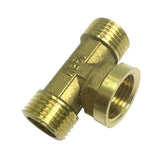 Max 1 Pc 3-Way Male Female Male Brass Thread Connector Adaptor Fitting Standard