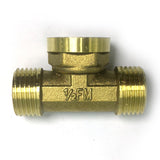 Max 1 Pc 3-Way Male Female Male Brass Thread Connector Adaptor Fitting Standard