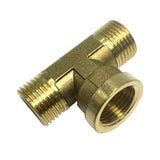 Max 1 Pc 3-Way Male Female Male Brass Thread Connector Adaptor Fitting Thicken