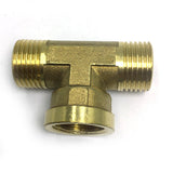 Max 1 Pc 3-Way Male Female Male Brass Thread Connector Adaptor Fitting Thicken
