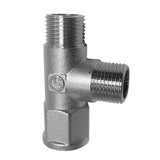 Max 4 points 3-Way Female Brass Thread Connector Adapter Fitting Nickel plating