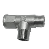 Max 4 points 3-Way Female Brass Thread Connector Adapter Fitting Nickel plating
