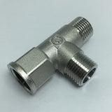 Max 4 points 3-Way Female Brass Thread Connector Adapter Fitting Nickel plating
