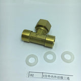 Max 4 Points 3-Way Tee Female Brass Thread Connector Inner and Outer Adapter D