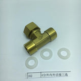 Max 4 Points 3-Way Tee Female Brass Thread Connector Inner and Outer Adapter D