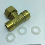 Max 4 Points 3-Way Tee Female Brass Thread Connector Inner and Outer Adapter D
