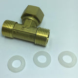 Max 4 Points 3-Way Tee Female Brass Thread Connector Inner and Outer Adapter D