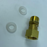 Max 1 Pc Full Brass Male X Female Thread Adapter Straight Connector Pipe Fitting