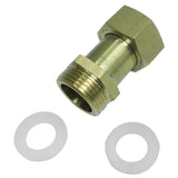 Max 2 Way Brass Thread Adapter Inner Outer Wire Copper Joints Pipe Connector A