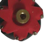 Maxbell Omni wheel Mecanum Wheels with Coupling Red