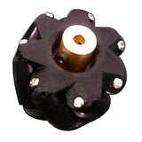 Maxbell Omni wheel Mecanum Wheels with Coupling Black