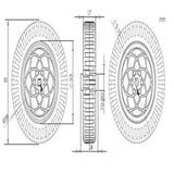 Maxbell Flame wheel TT motor motor wheel smart car 80MM wheel