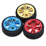 Maxbell Robot Tire Wheel TT Motor Wheel 65mm Wheel Coated Rubber Tire (red)