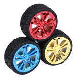 Maxbell Robot Tire Wheel TT Motor Wheel 65mm Wheel Coated Rubber Tire (red)