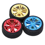 Maxbell Robot Tire Wheel TT Motor Wheel 65mm Wheel Coated Rubber Tire (red)