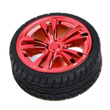 Maxbell Robot Tire Wheel TT Motor Wheel 65mm Wheel Coated Rubber Tire (red)