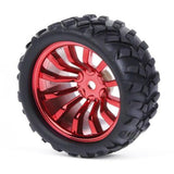 Maxbell Robot Tire Wheel TT Motor Wheel 65mm Wheel Coated Rubber Tire (red)