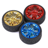 Maxbell Robot Tire Wheel TT Motor Wheel 65mm Wheel Coated Rubber Tire (red)