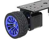 Maxbell 42 Stepper Motor 65mm Double-Wheeled Robot Balancing Vehicle Chassis Blue