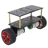 Maxbell DC 12V Motor Double-deck 2-Wheeled Robot Balancing Vehicle Chassis Red