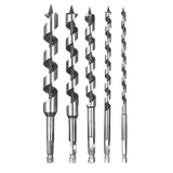 Maxbell 5 Pcs Carbon Steel Woodworking Drill Bit Auger Bits Drill Set Wood Case