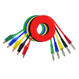 Maxbell 5 Pcs / Colors Crocodile Alligator Clip to 4mm Banana Plug Test Cable Wire