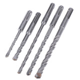 Maxbell 5pc Round-handle Electric Hammer Impact Drill Bit for Concrete Masonry Stone