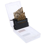 Maxbell 19pcs HSS Twist Drill Bit for Metal 1.0~10mm Titanium Coated Chamfering Tool