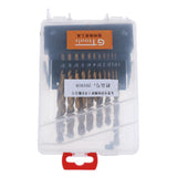 Maxbell 19pcs HSS Twist Drill Bit for Metal 1.0~10mm Titanium Coated Chamfering Tool