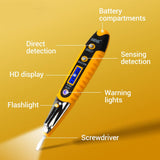 Max ANENG VD700 Probe Continuity Test Light Voltage Circuit Tester Pen Yellow
